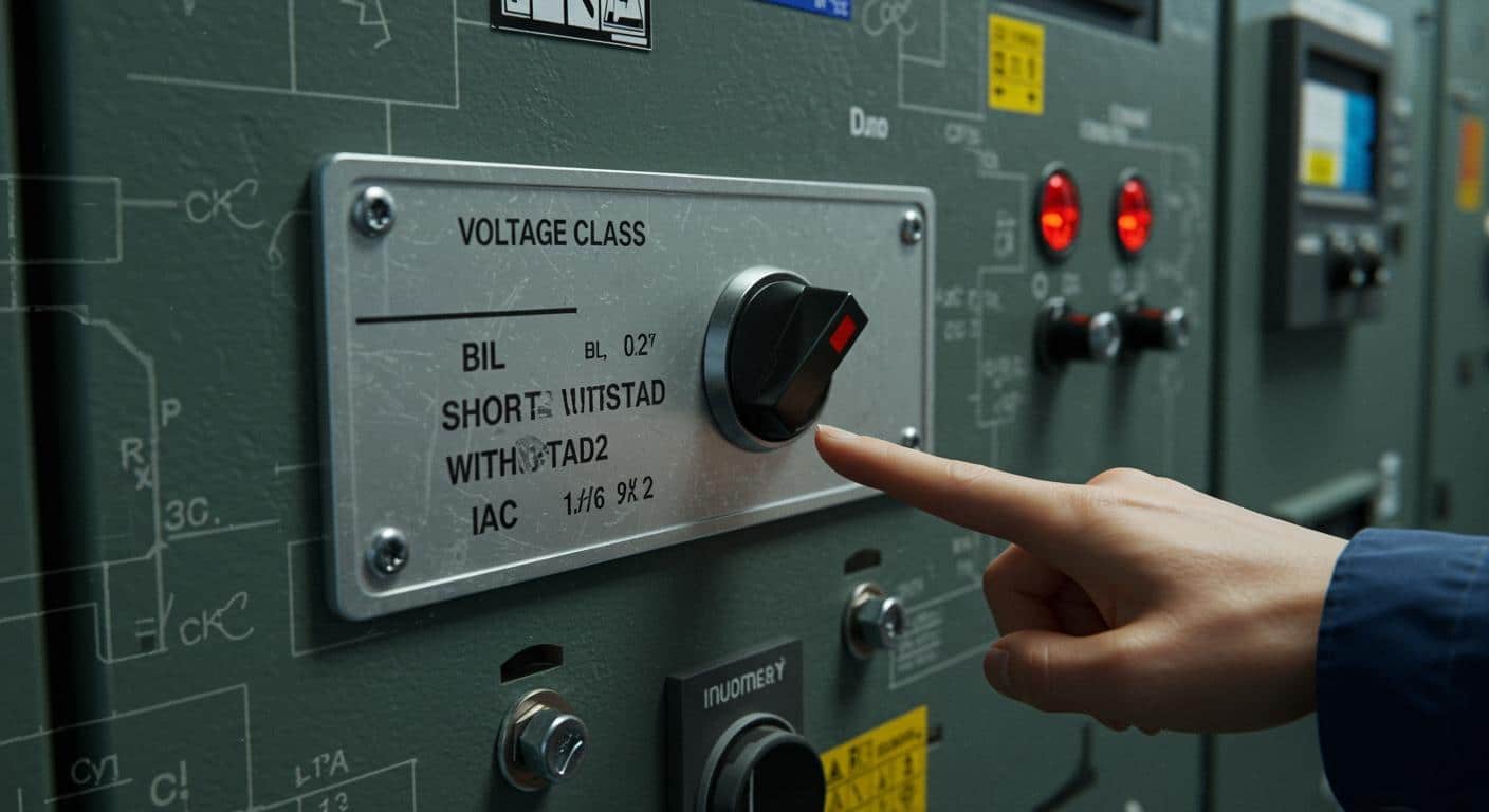 How to Read a Switchgear Nameplate: Voltage Class, BIL, Short-Time Withstand, and IAC